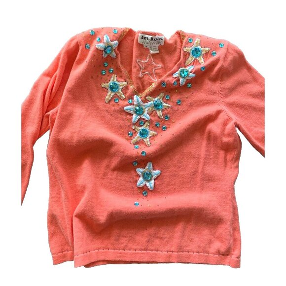 Vintage Jack B Quick Women's Top Size Medium Starfish - Picture 1 of 15